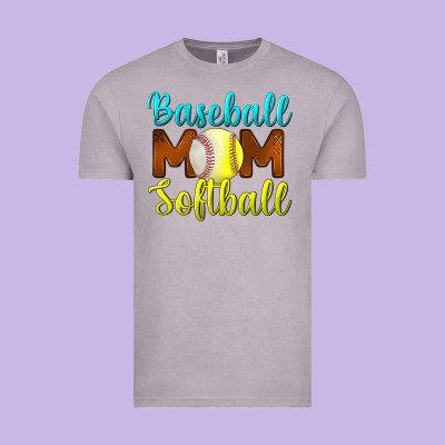 Baseball Mom Softball Vintage Tee Designed By Bundleandbundleshop