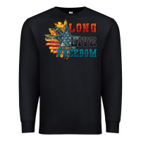 Black Long live freedom Premium Sweatshirt - FaDigitalArtStudio
