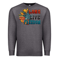Charcoal Heather Long live freedom Premium Sweatshirt - FaDigitalArtStudio