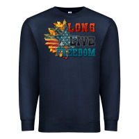 Navy Long live freedom Premium Sweatshirt - FaDigitalArtStudio