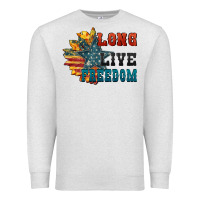 Oatmeal Heather Long live freedom Premium Sweatshirt - FaDigitalArtStudio