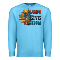 Ocean Blue Long live freedom Premium Sweatshirt - FaDigitalArtStudio