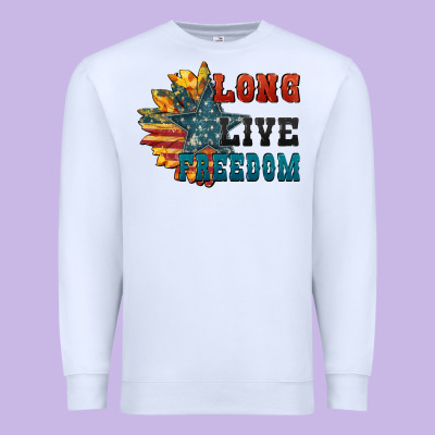 Long Live Freedom Premium Sweatshirt Designed By Fadigitalartstudio