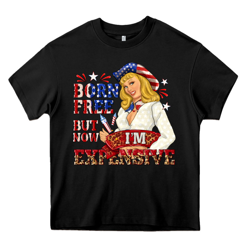Born Free But Now Im Expensive Heavy Core Tee by NancyCooperArtShop | Teevron