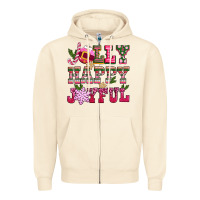Sandshell jolly happy joyful pink christmas Zipper Hoodie - CowGirlArtShop