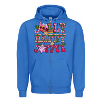 True Royal jolly happy joyful pink christmas Zipper Hoodie - CowGirlArtShop