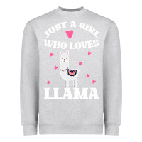 Heather Grey Llama Just A Girl Who Loves Llamas Heavyweight Sweatshirt - Bettercallsaul