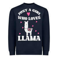 Llama Just A Girl Who Loves Llamas Heavyweight Sweatshirt | Teevron