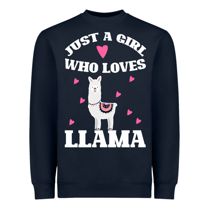 Llama Just A Girl Who Loves Llamas Heavyweight Sweatshirt by Bettercallsaul | Teevron