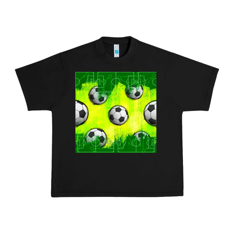 Soccer Balls With Field  And Tactics Seamless Pattern Urban Heavy Tee by BundleAndBundleShop | Teevron