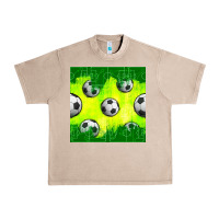 French Oak soccer balls with field  and tactics seamless pattern Urban Heavy Tee - BundleAndBundleShop