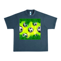 Midnight Navy soccer balls with field  and tactics seamless pattern Urban Heavy Tee - BundleAndBundleShop