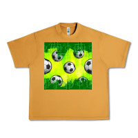 Peanut Butter soccer balls with field  and tactics seamless pattern Urban Heavy Tee - BundleAndBundleShop