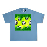 Pebble Blue soccer balls with field  and tactics seamless pattern Urban Heavy Tee - BundleAndBundleShop
