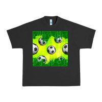 Pigment Black soccer balls with field  and tactics seamless pattern Urban Heavy Tee - BundleAndBundleShop