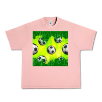 Salmon soccer balls with field  and tactics seamless pattern Urban Heavy Tee - BundleAndBundleShop