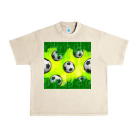 Sandshell soccer balls with field  and tactics seamless pattern Urban Heavy Tee - BundleAndBundleShop