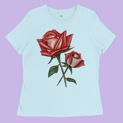 Love Rose Grandiflora Rose Ladies Tee Designed By Lillyallendesigns
