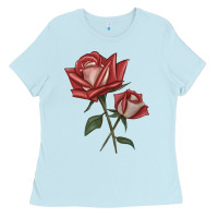 Baby Blue love rose grandiflora rose Ladies Tee - LillyAllenDesigns