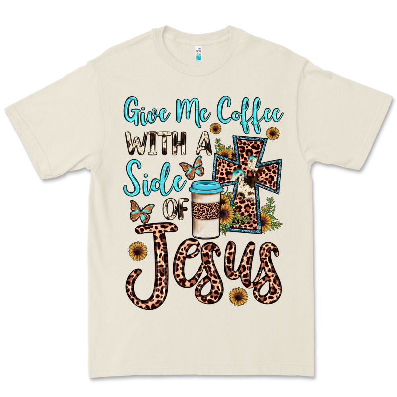 Give Me Coffee With A Side Of Jesus Premium Tee by JahusDesignShop | Teevron