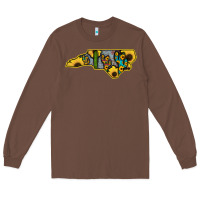 Chestnut Western North Carolina Map Sunflower Long Sleeve Tee - Bettercallsaul