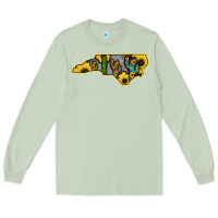 Matcha Western North Carolina Map Sunflower Long Sleeve Tee - Bettercallsaul