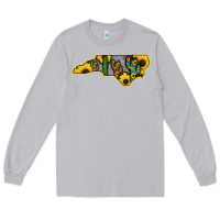 Moon Dust Western North Carolina Map Sunflower Long Sleeve Tee - Bettercallsaul