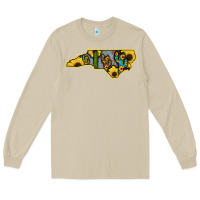 Mushroom Western North Carolina Map Sunflower Long Sleeve Tee - Bettercallsaul