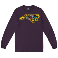 Plum Western North Carolina Map Sunflower Long Sleeve Tee - Bettercallsaul