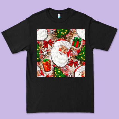 Christmas Santa Claus And Gift Box Premium Tee Designed By Nancycooperartshop