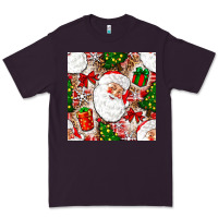 Plum Christmas Santa Claus and gift box Premium Tee - NancyCooperArtShop