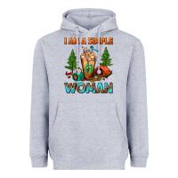 Heather Grey I Am A Simple Woman Camping Frappe Heavyweight Hoodie - FaDigitalArtStudio