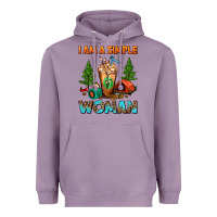 Lavender I Am A Simple Woman Camping Frappe Heavyweight Hoodie - FaDigitalArtStudio