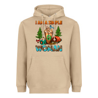 Mushroom I Am A Simple Woman Camping Frappe Heavyweight Hoodie - FaDigitalArtStudio