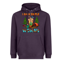 Plum I Am A Simple Woman Camping Frappe Heavyweight Hoodie - FaDigitalArtStudio