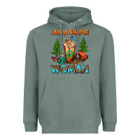 Sage I Am A Simple Woman Camping Frappe Heavyweight Hoodie - FaDigitalArtStudio
