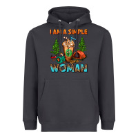 Smoke I Am A Simple Woman Camping Frappe Heavyweight Hoodie - FaDigitalArtStudio