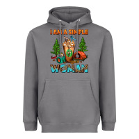 Storm I Am A Simple Woman Camping Frappe Heavyweight Hoodie - FaDigitalArtStudio