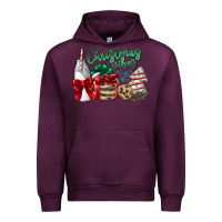 Mauve Wine Christmas Vibes Urban Hoodie - CowhideDigitalArt