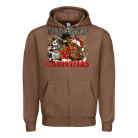 Chestnut herd it was christmas Zipper Hoodie - CowGirlArtShop