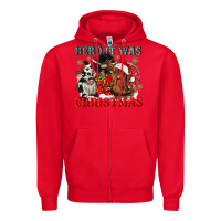 Red herd it was christmas Zipper Hoodie - CowGirlArtShop
