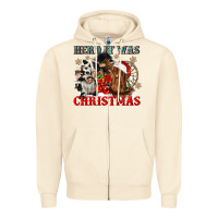 Sandshell herd it was christmas Zipper Hoodie - CowGirlArtShop