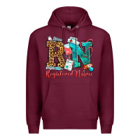 Burgundy registered nurse Premium Hoodie - OliviaCreatesArt