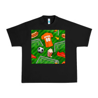 Black soccer ball uniform and shoes seamless pattern Urban Heavy Tee - BundleAndBundleShop