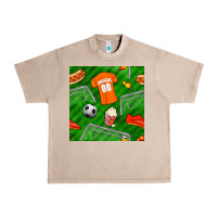 French Oak soccer ball uniform and shoes seamless pattern Urban Heavy Tee - BundleAndBundleShop