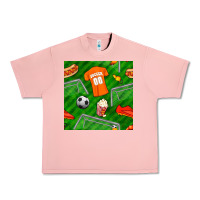 Salmon soccer ball uniform and shoes seamless pattern Urban Heavy Tee - BundleAndBundleShop