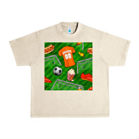 Sandshell soccer ball uniform and shoes seamless pattern Urban Heavy Tee - BundleAndBundleShop
