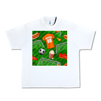 White soccer ball uniform and shoes seamless pattern Urban Heavy Tee - BundleAndBundleShop