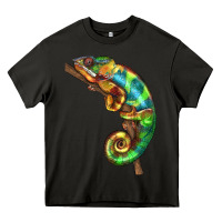 Asphalt Chameleon Lizard Illustrations Heavy Core Tee - LillyAllenDesigns
