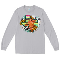 Moon Dust Western Texas Flag Cow Portrarit Long Sleeve Tee - Bettercallsaul